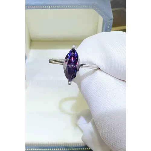 Amazing Design Moissanite 925 Sterling Silver 2 Carat Ring Violet