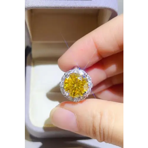 Moissanite Sterling Silver Ring Astonishing Style