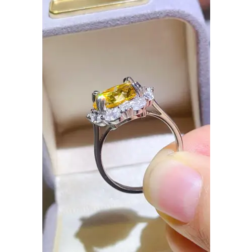 Moissanite Sterling Silver Ring Astonishing Style