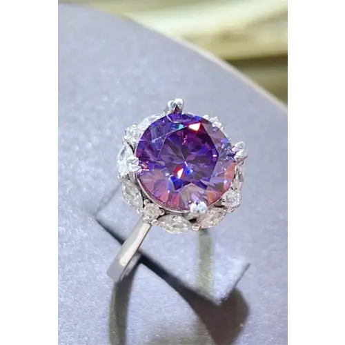 Moissanite Sterling Silver Ring Authentic Brand