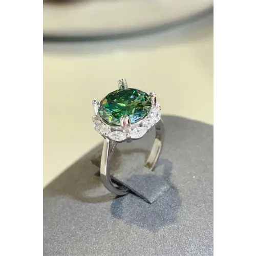 Moissanite Sterling Silver Ring Attractive Design