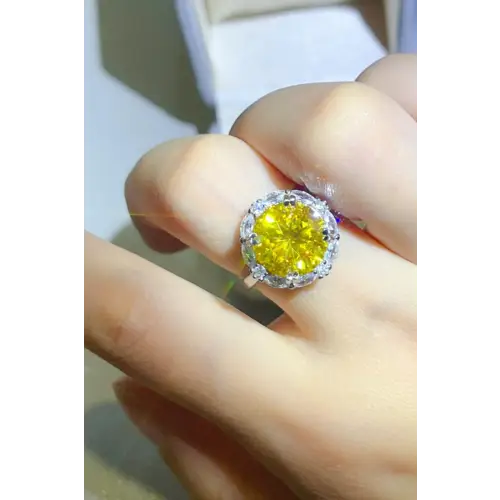 Moissanite Sterling Silver Ring Astonishing Style
