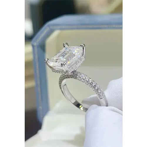 Moissanite 925 Sterling Silver Ring Bargain Price