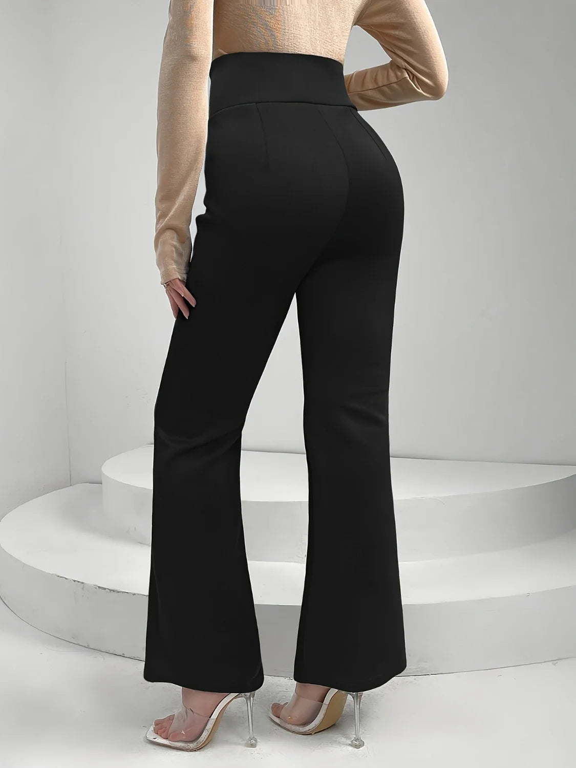 Myra Crisscross Black Trousers