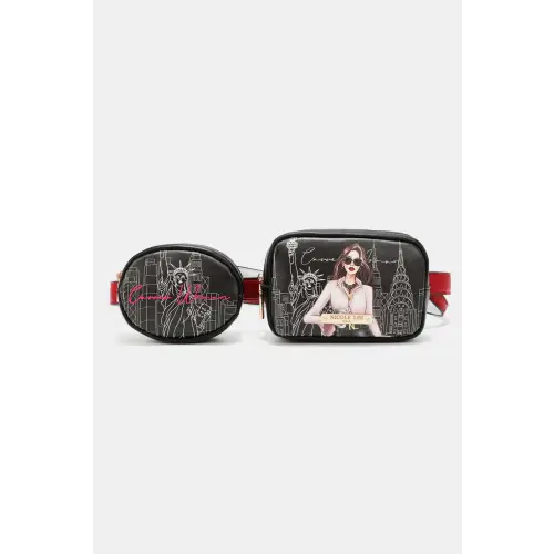 USA Double Pouch Fanny Pack Career Woman One Size
