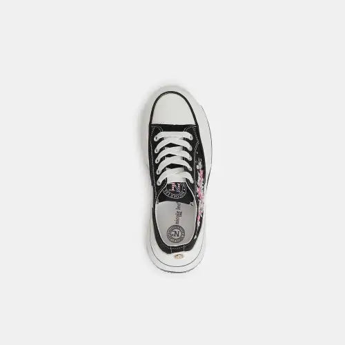 USA Floral Embroidered Platform Sneakers
