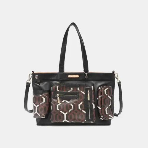 Geometric Handbag Brown One Size