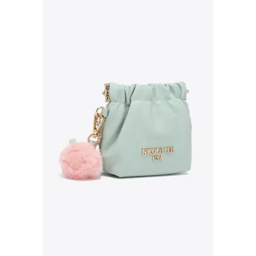 Mint Faux Leather Pouch