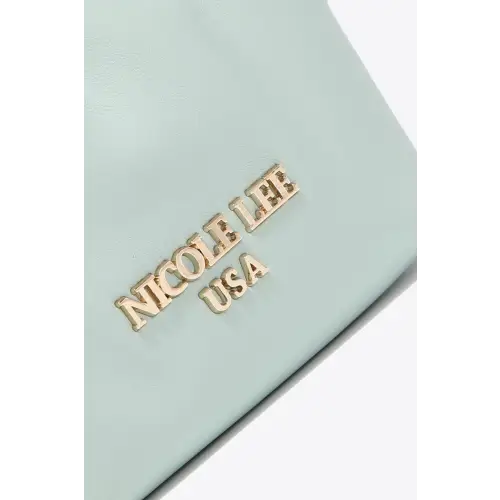 Mint Faux Leather Pouch