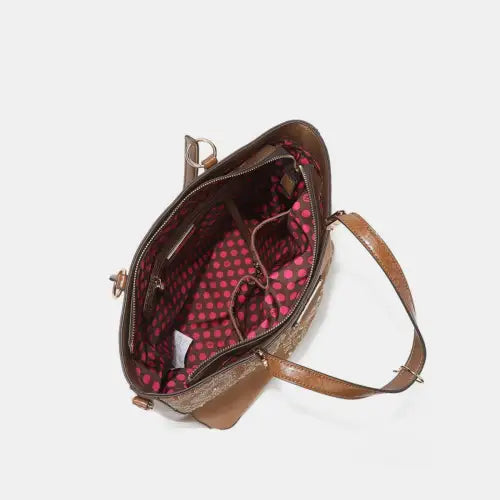 Metallic Rhinestone Tote Bag