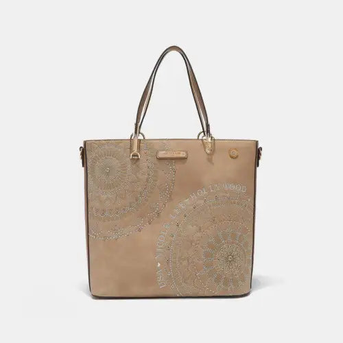 Metallic Rhinestone Tote Bag