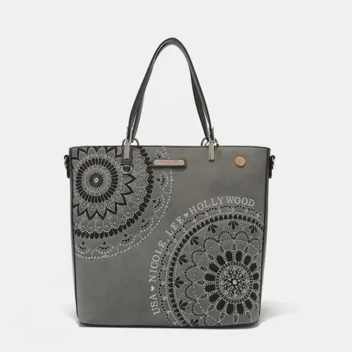 Metallic Rhinestone Tote Bag