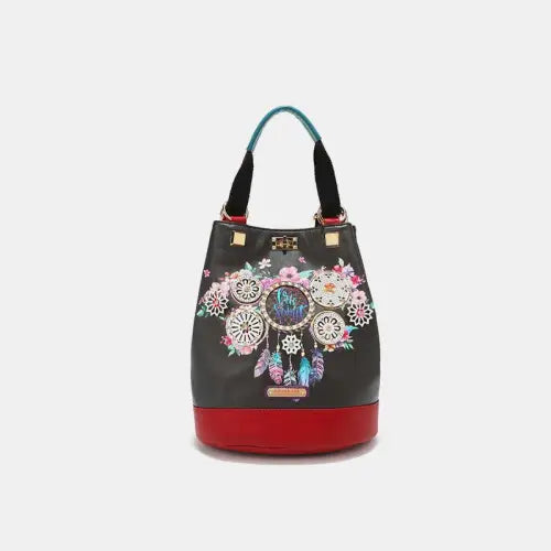 Floral Multifunctional Bucket Bag Dream of all colors One Size