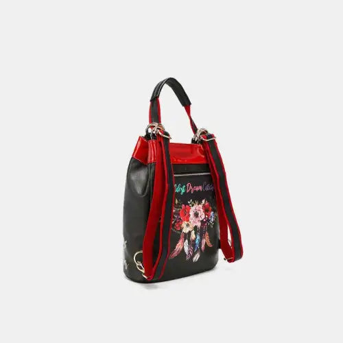 Floral Multifunctional Bucket Bag