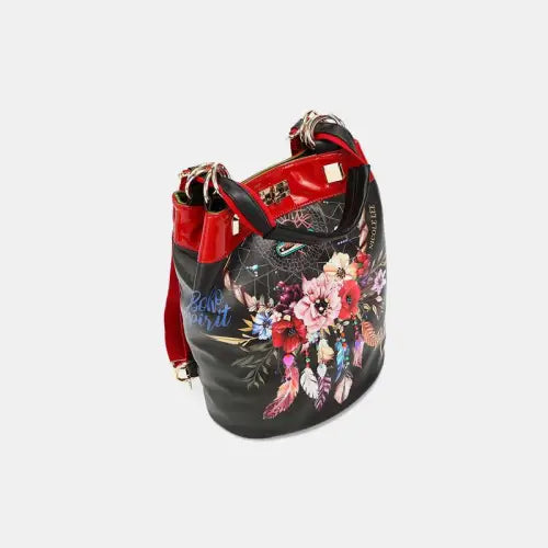 Floral Multifunctional Bucket Bag