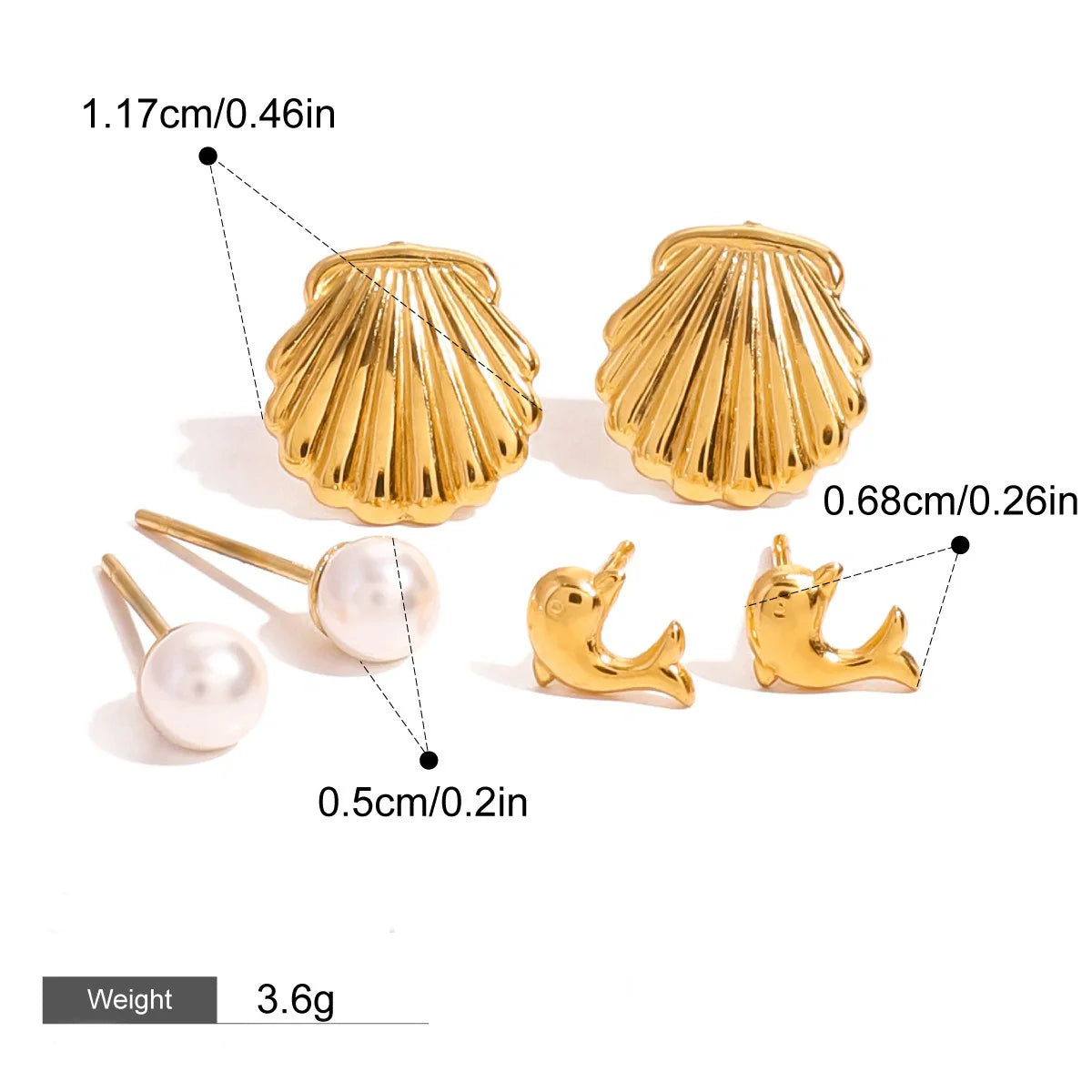 Ocean Dolphin Pearl Earrings