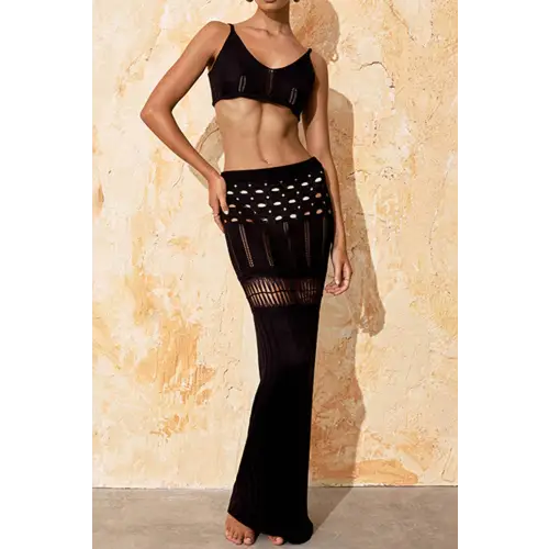 Extraordinary Swimsuit Cover-Up Set Black