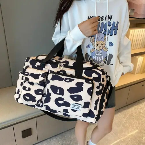 Oxford Cloth Animal Print Travel Bag