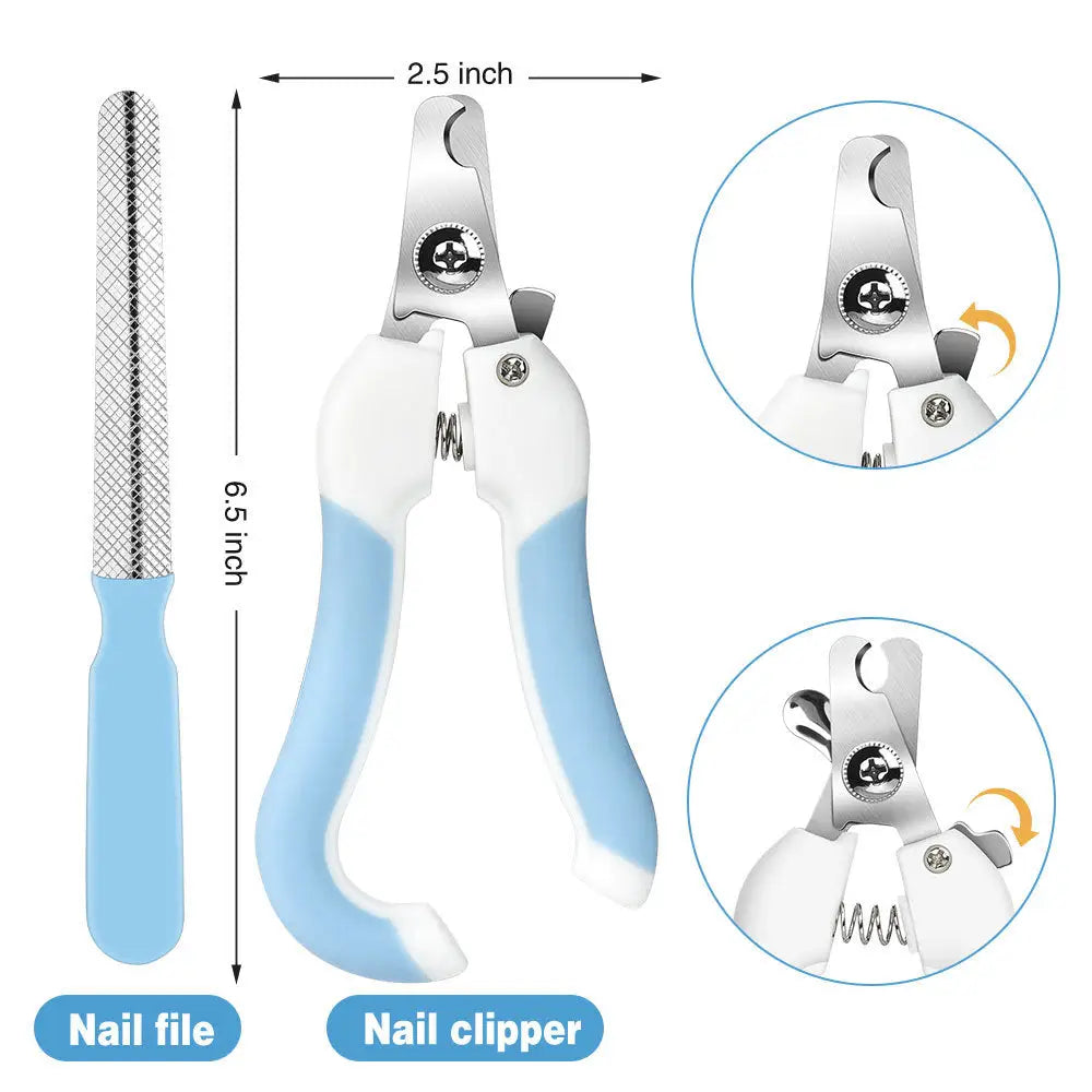 Electric Pet Nail Grinder & Clipper Set - USB Rechargeable Grooming Kit