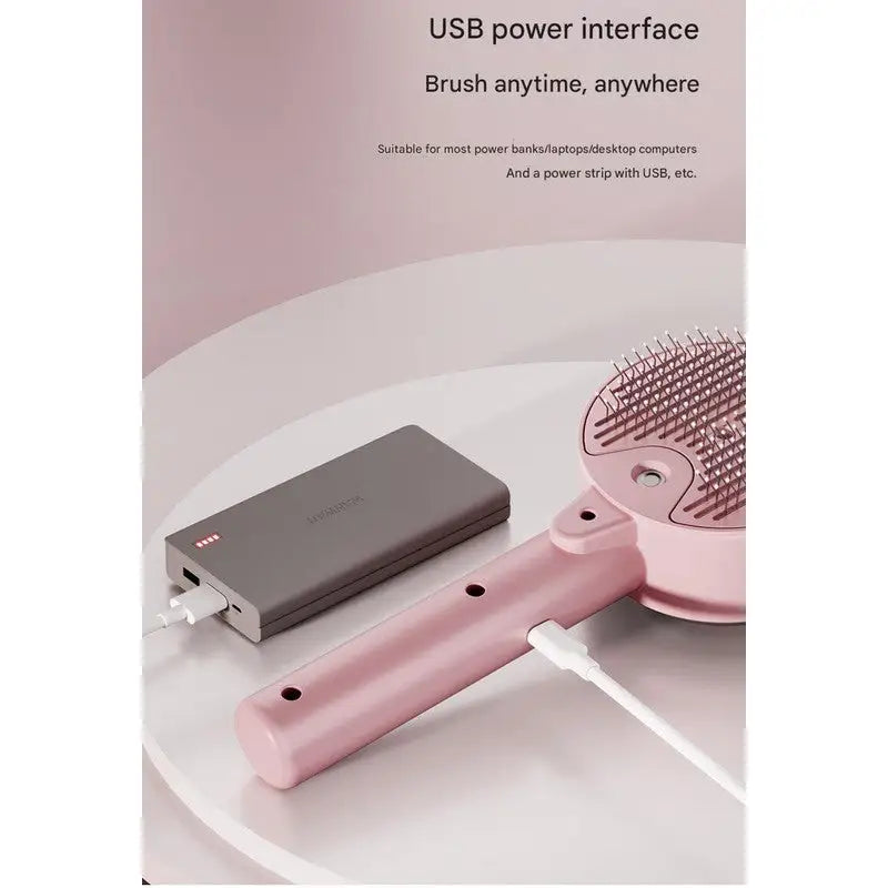 Rechargeable Pet Grooming Brush with UVC Sterilizer & Mist Spray