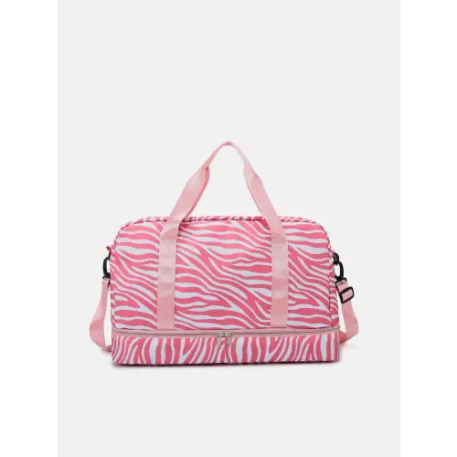Pink Zebra Duffel Bag Pink Zebra One Size