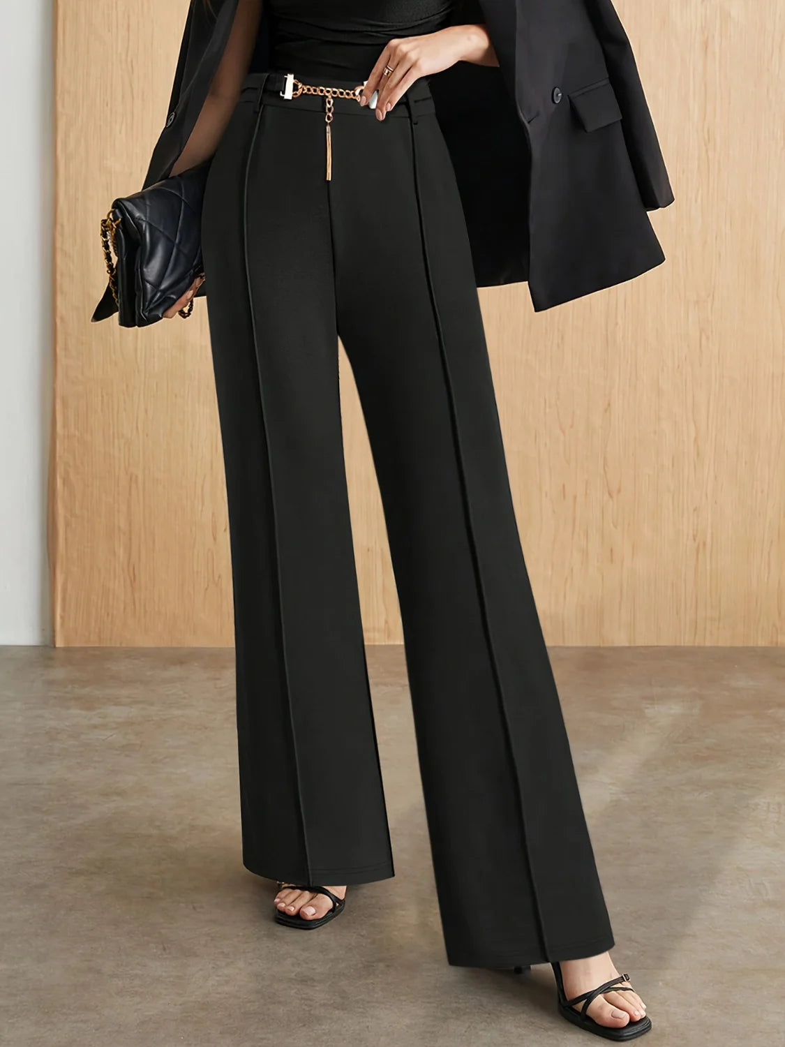 Premium Black Chain Trousers