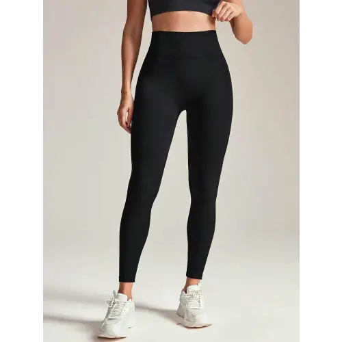 Black High Rise Active Leggings Black