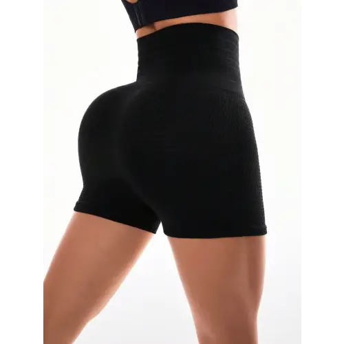 Black High Waist Active Shorts Elevate Your Workout