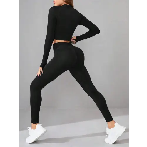 Mock Neck Leggings Active Set