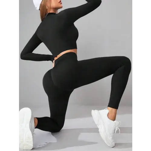 Mock Neck Leggings Active Set