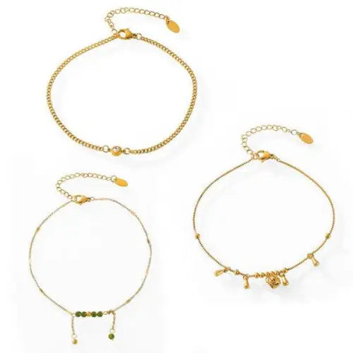 Gold-Toned Necklaces and Anklets