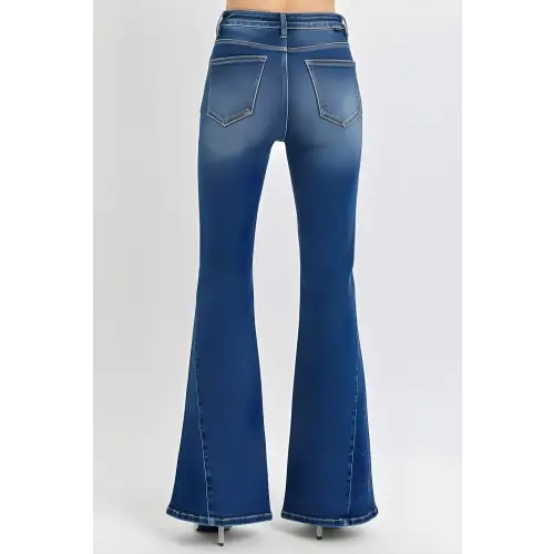 RISEN Button-Fly Flare Jeans