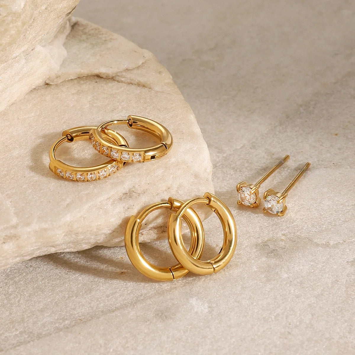 Round Gemstone High-End Earrings