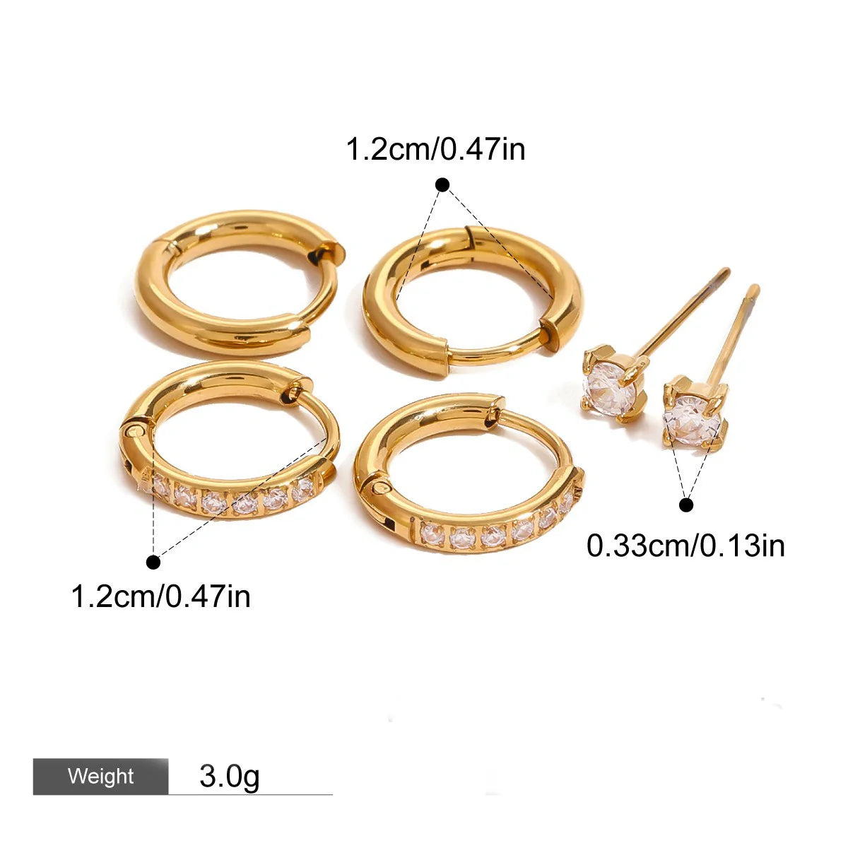 Round Gemstone High-End Earrings