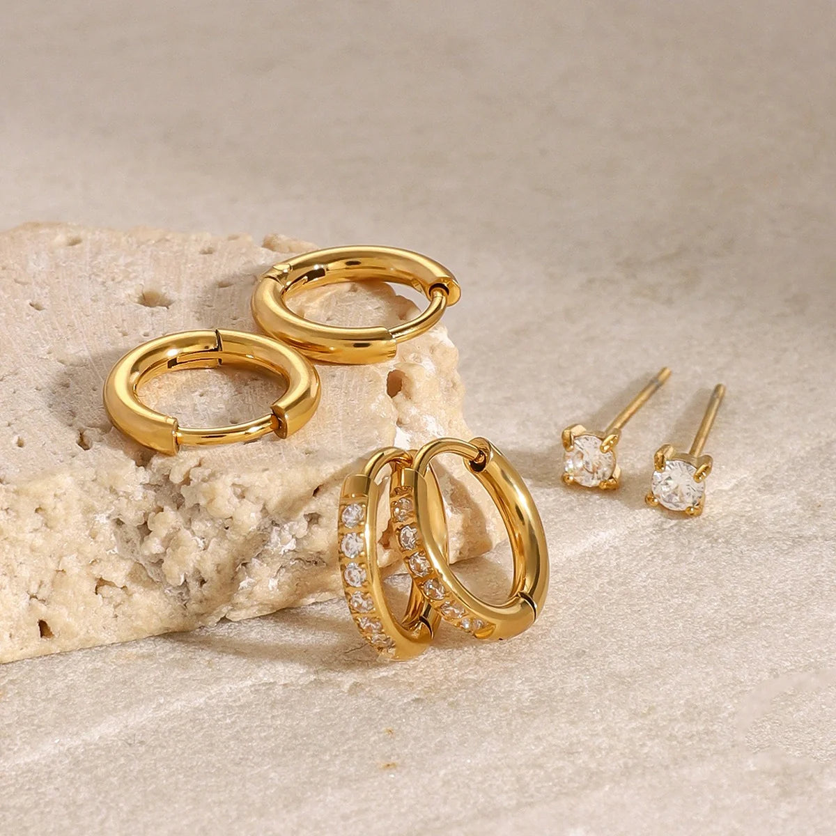 Round Gemstone High-End Earrings