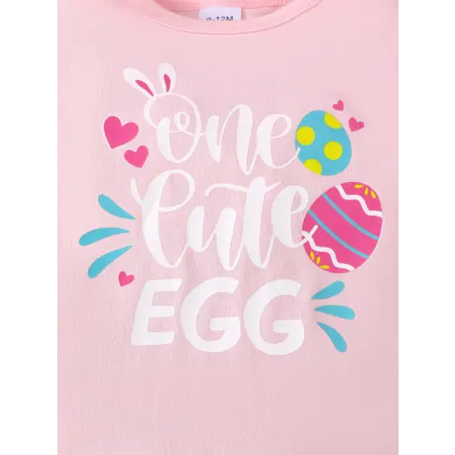 Ruffled Graphic Bodysuit Two Piece Outfit for Babies and Toddlers