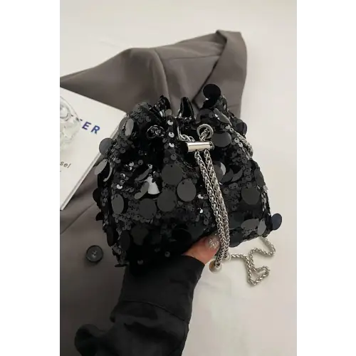 Shimmer in Style with the Drawstring Sequin Crossbody Bag