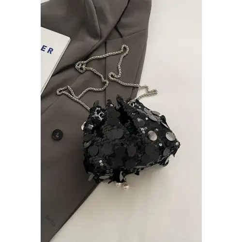 Shimmer in Style with the Drawstring Sequin Crossbody Bag