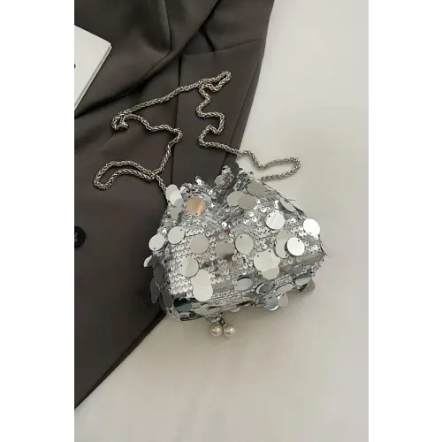 Shimmer in Style with the Drawstring Sequin Crossbody Bag