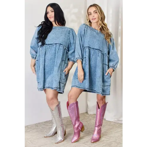 Oversized Denim Babydoll