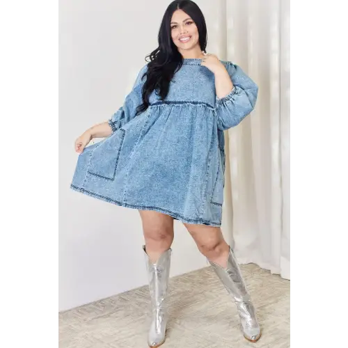 Oversized Denim Babydoll
