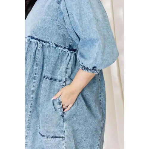 Oversized Denim Babydoll