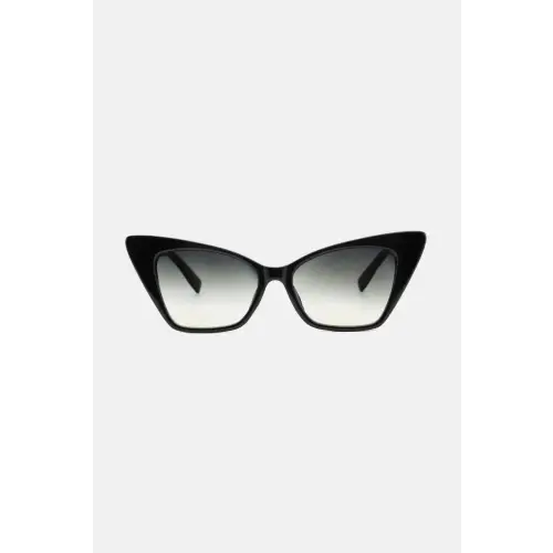 Sleek Black Cat Eye Sunglasses with Acetate Lens