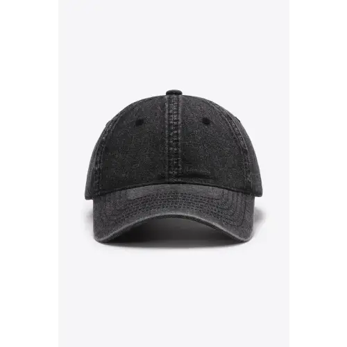 Black Denim Baseball Cap