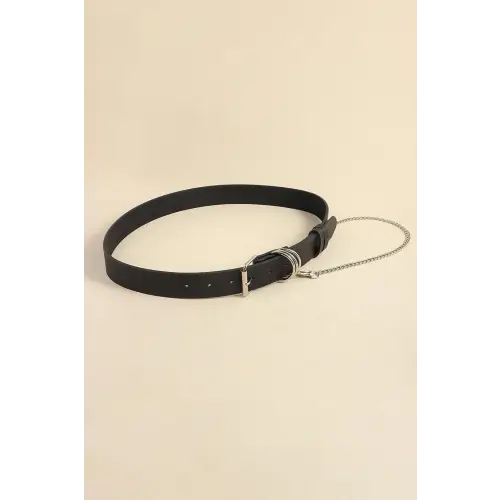 Black Alloy Chain Belt