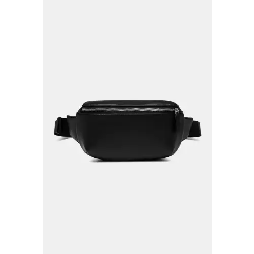 Sleek Black PU Leather Sling Bag for Trendy Black One Size