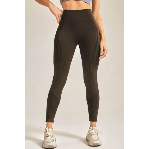 Sleek Black Wide Waistband Leggings