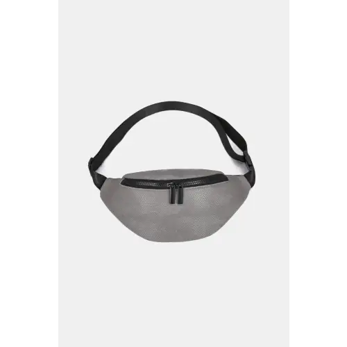 Sleek Gray Nylon Sling Bag