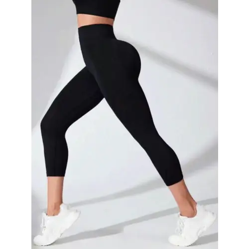 Sleek High Waist Cropped Active Leggings for Ultimate Performance