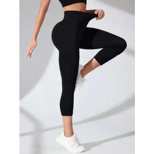 Sleek High Waist Cropped Active Leggings for Ultimate Performance